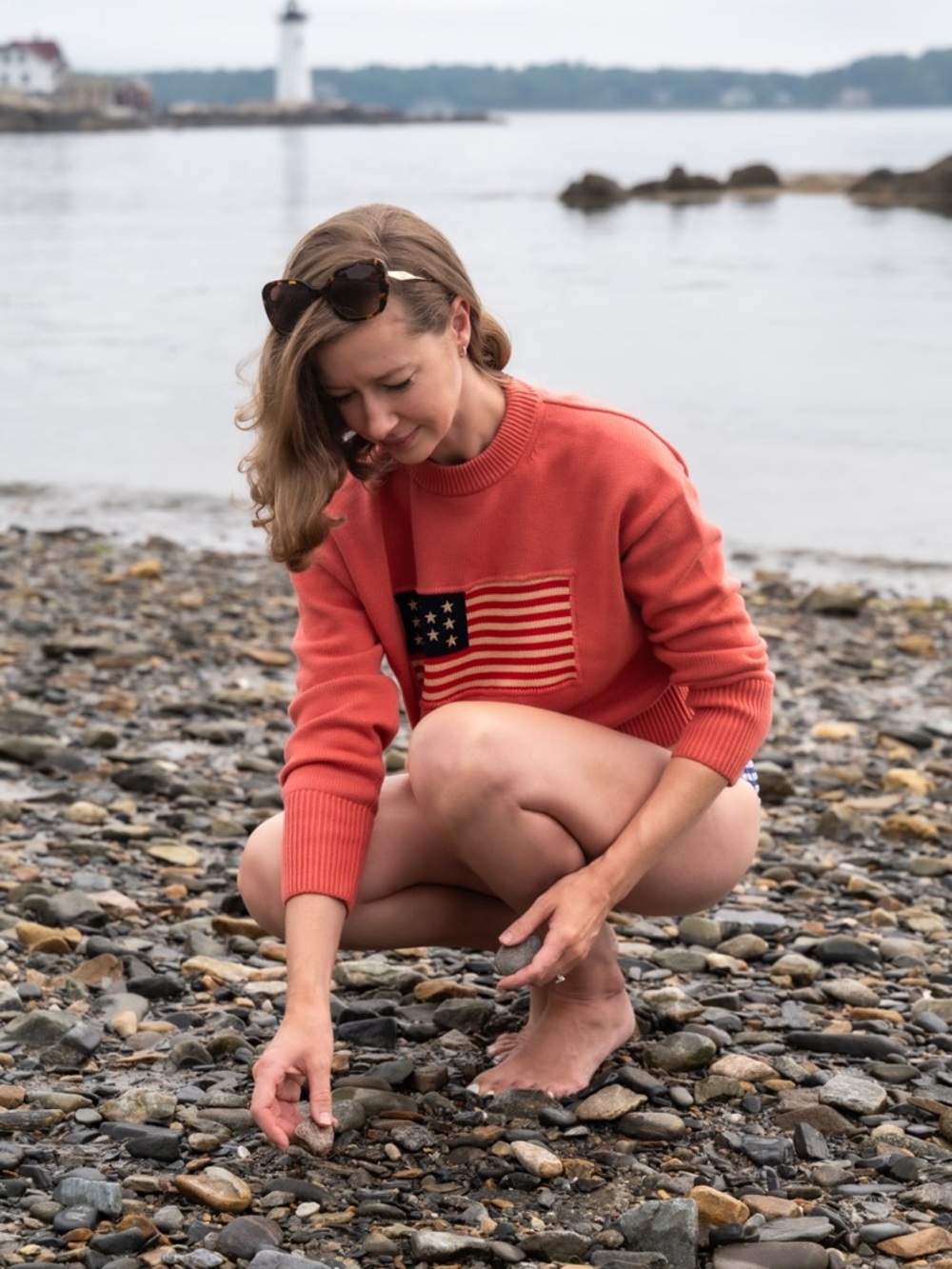 Tuckernuck x Murrays Coral American Flag Sweater 🇺🇸 - Picture 3 of 13